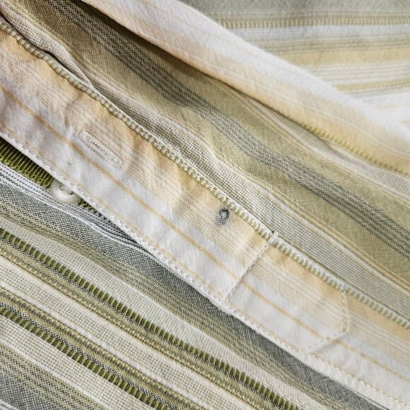 VTG Tommy Bahama Shirt Mens XXL Green Tencel Lyocell L/S Button Down Striped GUC - Picture 6 of 11